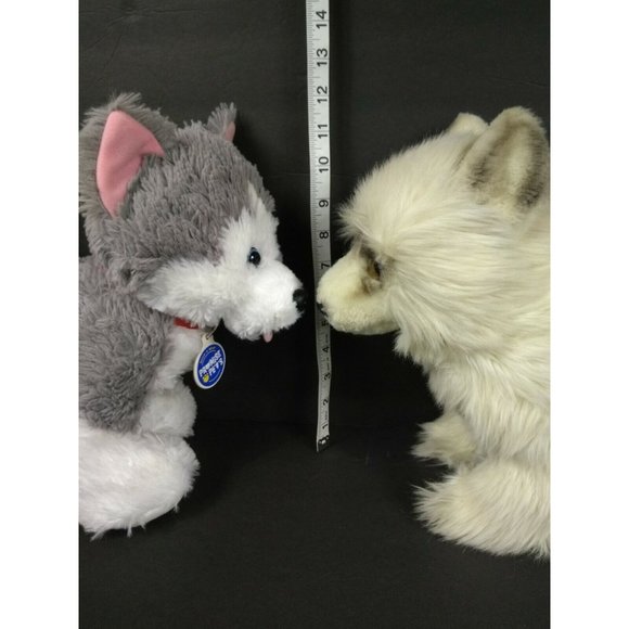 BAB Promise Pets 12" Husky Dog + 12" GUND 1990 Eddie Bauer Johnny Sled Dog Plush - Picture 9 of 12